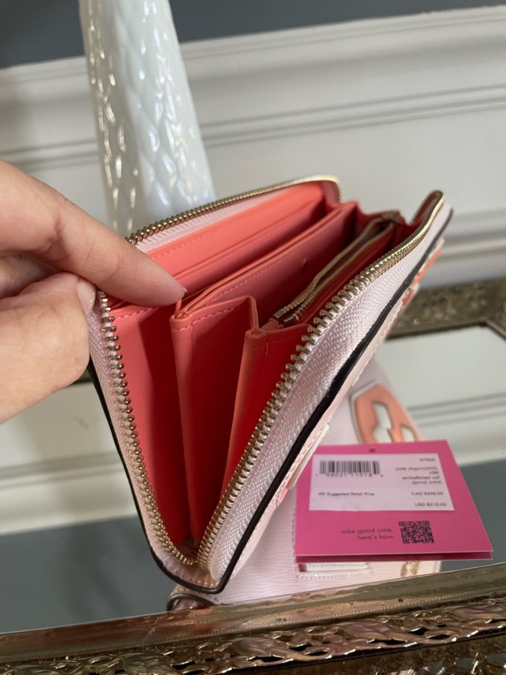 Kate Spade Tini Grapefruit Embellished Continental Novelty Wallet- New - Picture 8 of 9